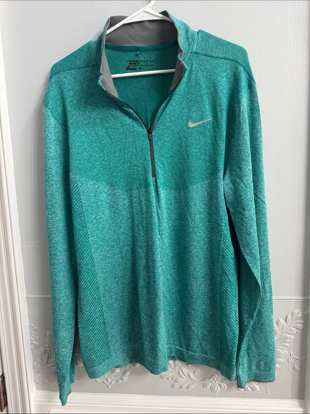 Nike Teal Quarter-Zip Mens Performance Pullover